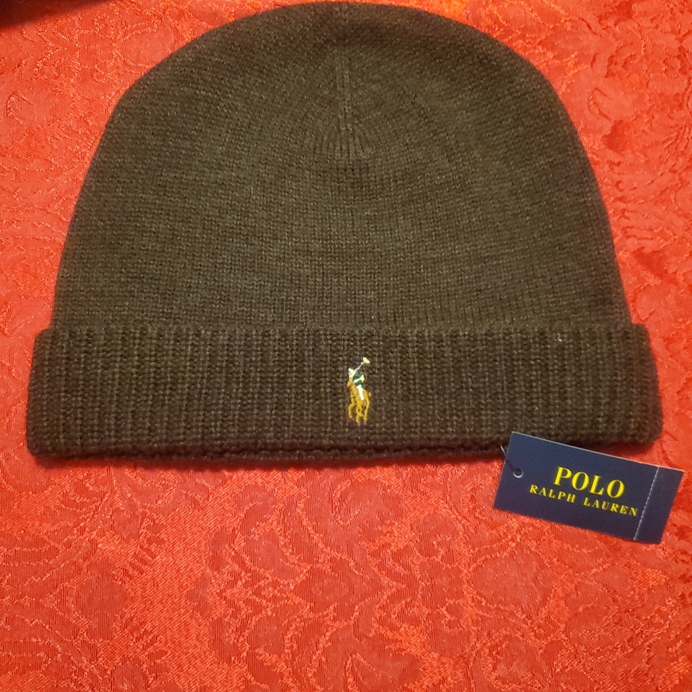 Polo by Ralph Lauren Brown Knit Beanie